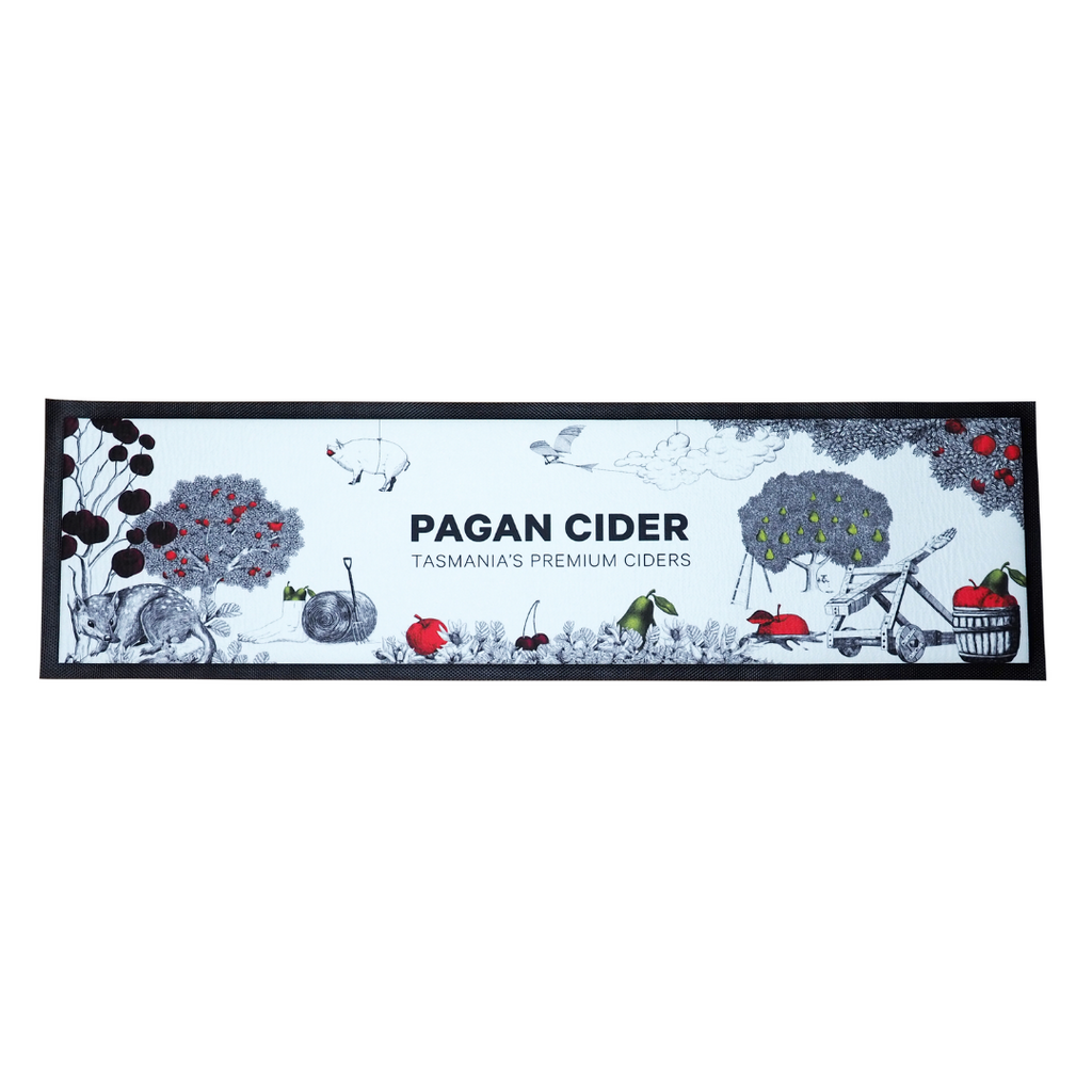 White Pagan Bar Mat